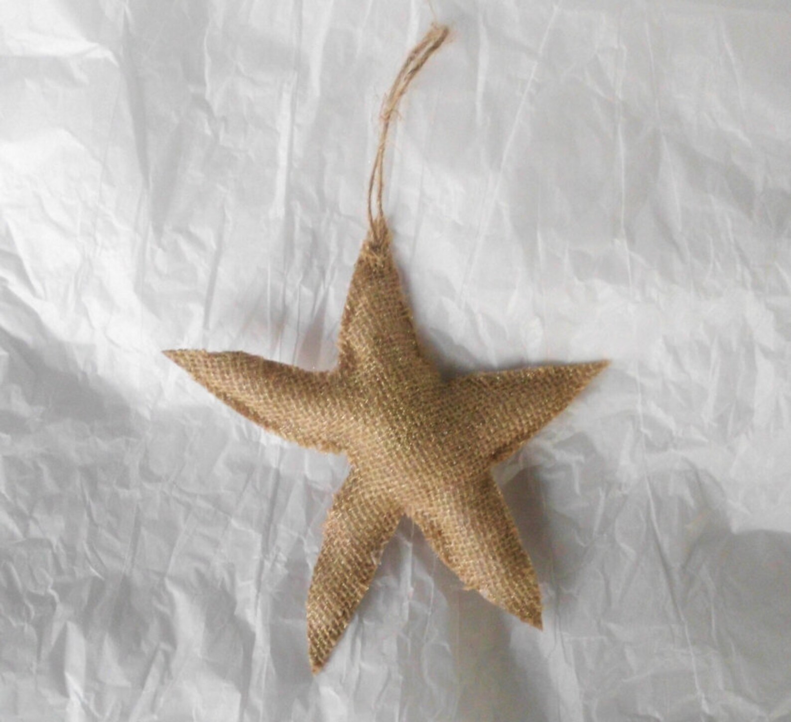 Shabby Chic Star Ornaments Burlap Ornament Burlap Christmas Etsy