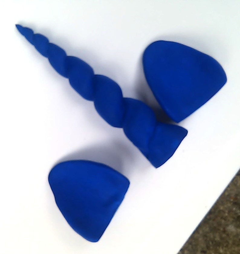 Blue Unicorn Horn Headband Horn and Ear Set Unicorn Costume Etsy