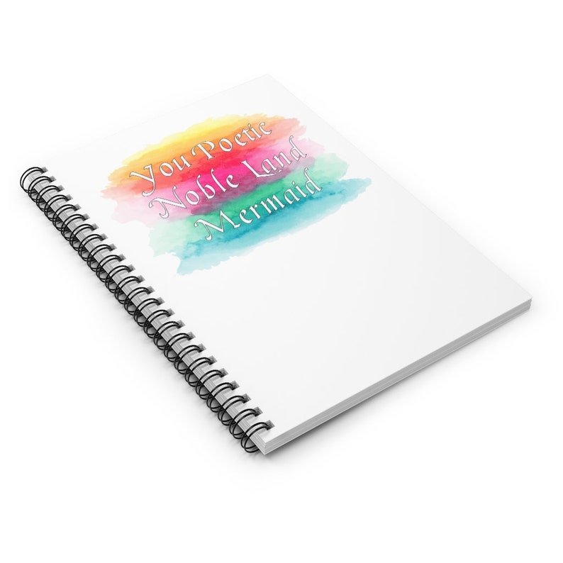 Friend Notebook, Galentines day, poetic noble land mermaid, bff knopeism, friendship gift, Journal rainbow Galentine unique gift image 4