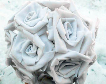 Handmade Cotton Rose Bouquet: Rustic Wedding Centerpiece