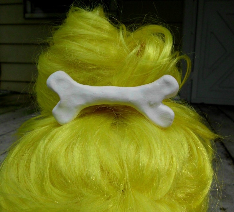 Big Bone Hair Clip Cave Woman Costume. Bone Hair Accessory Etsy