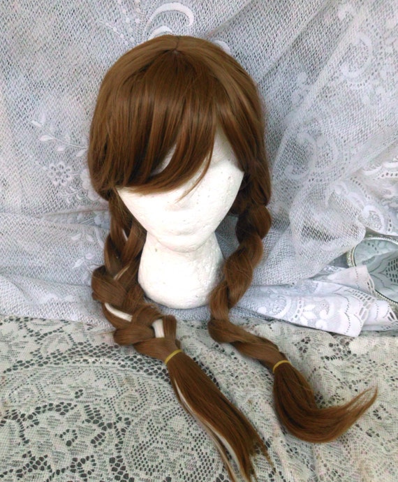 Anna Wig Princess Wig Long Braided Wig White Streak Etsy