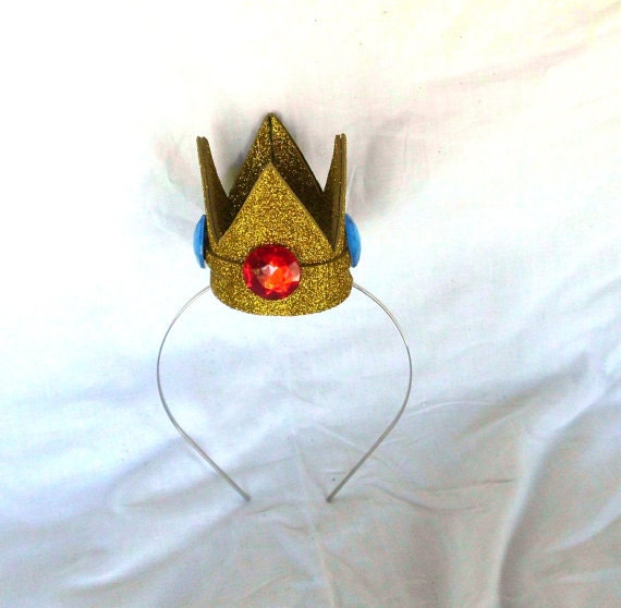 Principessa Peach Crown, oro, Mini, piccola, principessa, archetto