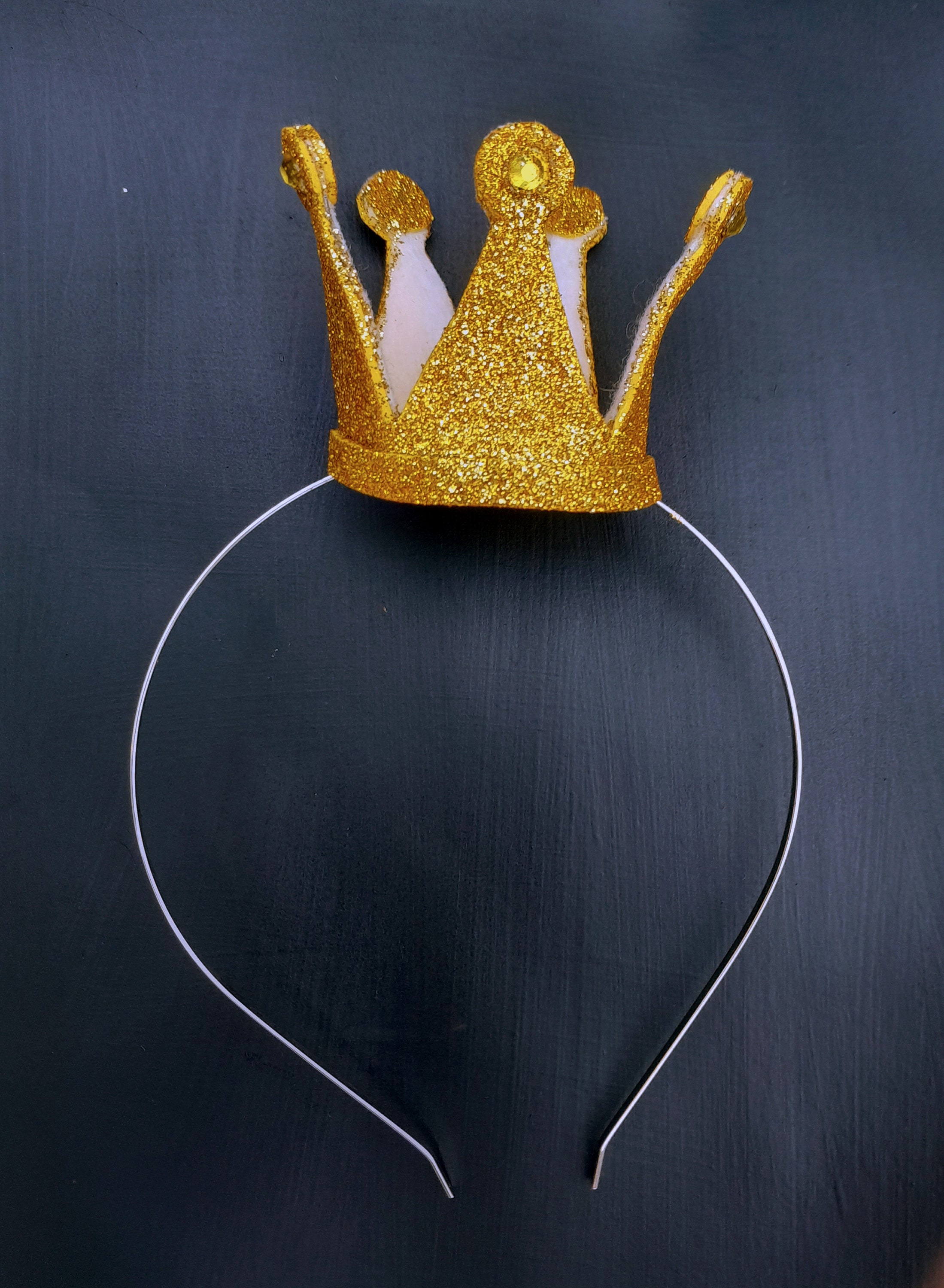 Corona Di Compleanno Donna Regale - Tiara Con Strass Nero E Oro Per Festeggiare In Stile - Foto 5