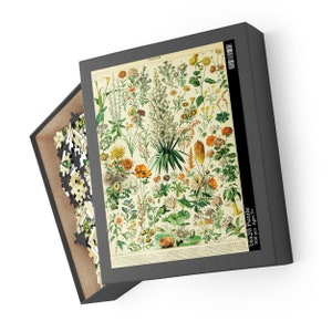 Puzzle para adultos Flores coloridas Fleurs Gráfico Ilustraciones Exlibris vintage Adolphe Millot 252/500 piezas Rompecabezas único Juego familiar Regalo divertido