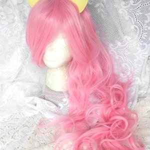 Fluttershy Wig, Pink, Pony, MLP, Costume, cosplay, Costume, Long My Little Pony, MLP, Apple Jack