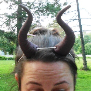 Maleficent Horns, Brown, Dragon, Sleeping Beauty, Bull Horns, Big, Headband Demon Horn Devil Lightweight  Costume, Black Cosplay, Costume,