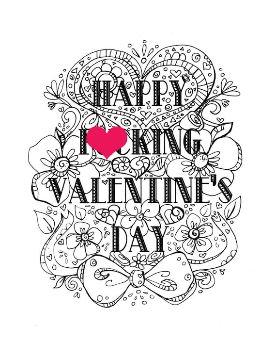 Curse Coloring Page Adult Coloring Page Valentine S Day Etsy