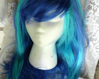 Blue Unicorn Wig: DJ Pon 3 Vinyl Scratch, MLP Cosplay Costume