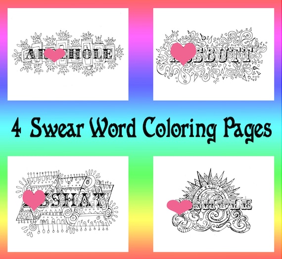 Swear Word Coloring Book Pages Curse