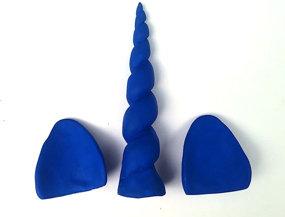 Blue Unicorn Horn Headband Horn And Ear Set Unicorn Costume Etsy