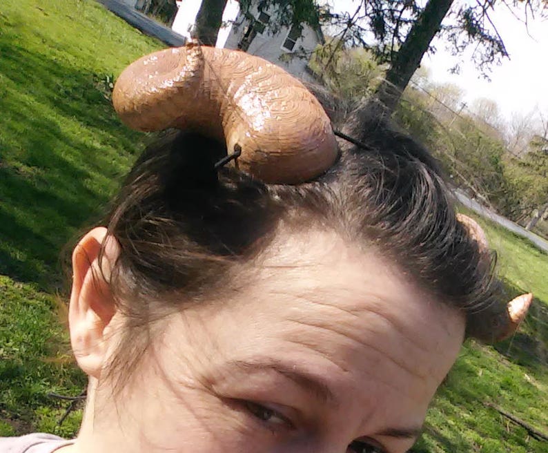 Ram Horns, Headband Aries, Horn, Costume, Custom Colors, Small, pan, satyr Ram horn headband, Natural or Custom Colors, cosplay, horns image 2