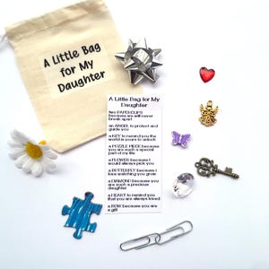 Pequena bolsa para minha filha, pensando em você, presente, eu te amo, pequena lembrança única, significativa e sincera, presente da mãe, abraço de bolso