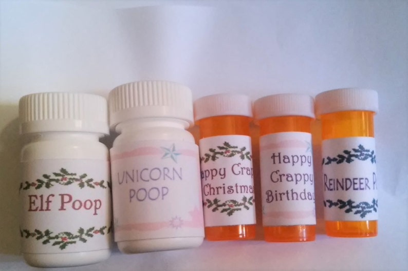 Glitter Pills, Glitter Pill, Sparkle Pill, 8 Pills, add a bottle, Unusual Gift, Funny Gift, Gag Gift, Birthday Gift, white elephant gift image 4