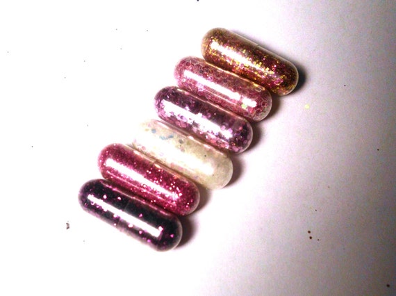 glitter pills glitter pill pink white purple rose gold etsy