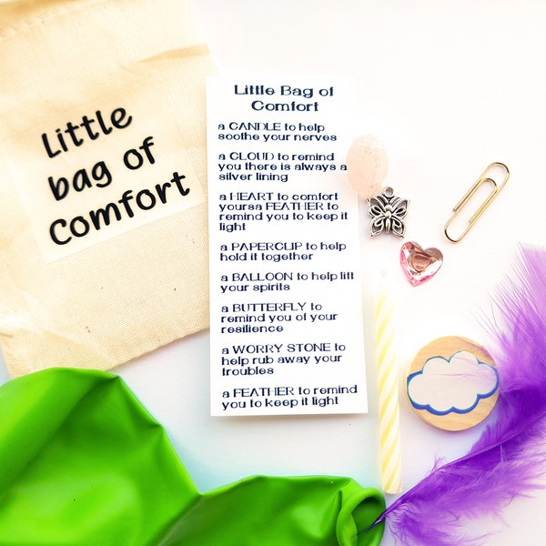 Little Bag of Comfort, Encouragement gift, Lift Spirits, Uplifting, Thoughtful, Positivity, Friendship, Happiness, Small Gift, Party Favor