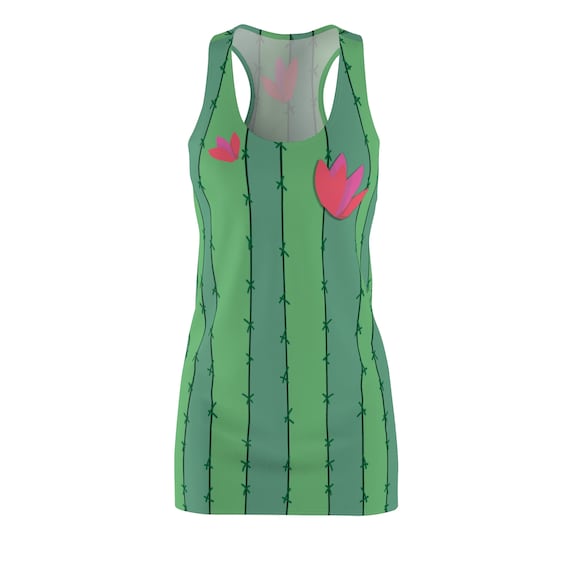 Cactus Dress, Funny Halloween Costume, Tshirt Dress, Unique Costume, Easy to Wear, Racerback Dress, Cactus Flower