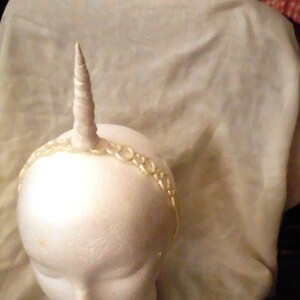 White Unicorn Headband Horn Costume My Little Pony Headband Cosplay Narwhal image 3