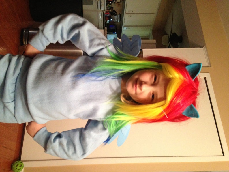 Rainbow Dash Wig MLP Raibow Unicorn Pony Costume My Little Etsy