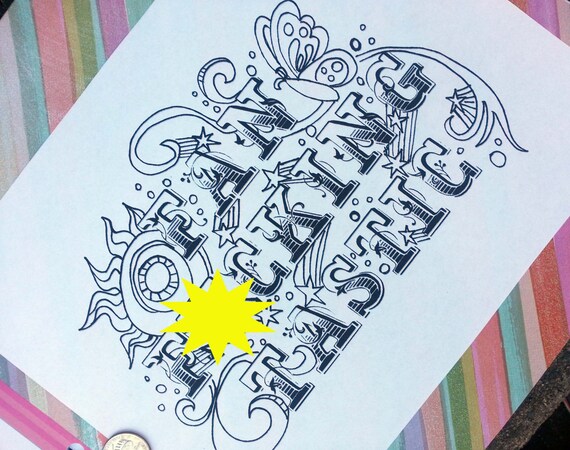 Swear Word Coloring Book Page Fanfckingtastic