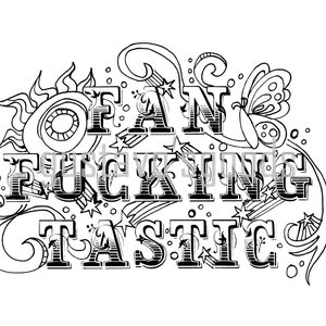 Swear word coloring book page Fanfckingtastic Swear word coloring book swear curse word curse cuss word coloring book adult printable image 2