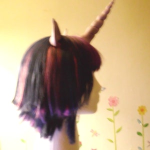 Dusk Shine Wig MLP Unicorn Purple and Pink Costume My Little Pony, Twilight Sparkle, Cosplay my little pony cosplay image 3