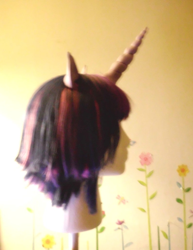 Dusk Shine Wig MLP Unicorn Purple and Pink Costume My Little Pony, Twilight Sparkle, Cosplay my little pony cosplay image 3