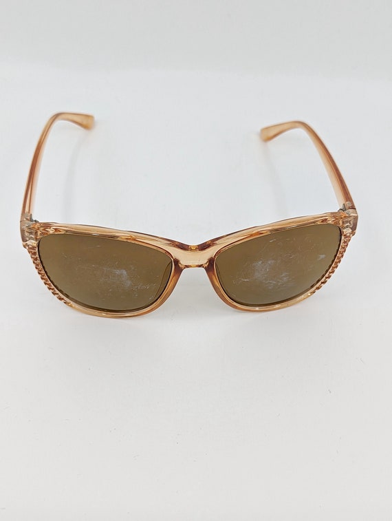 Vintage 1980s Peach Sunglasses, 80s Transparent P… - image 8