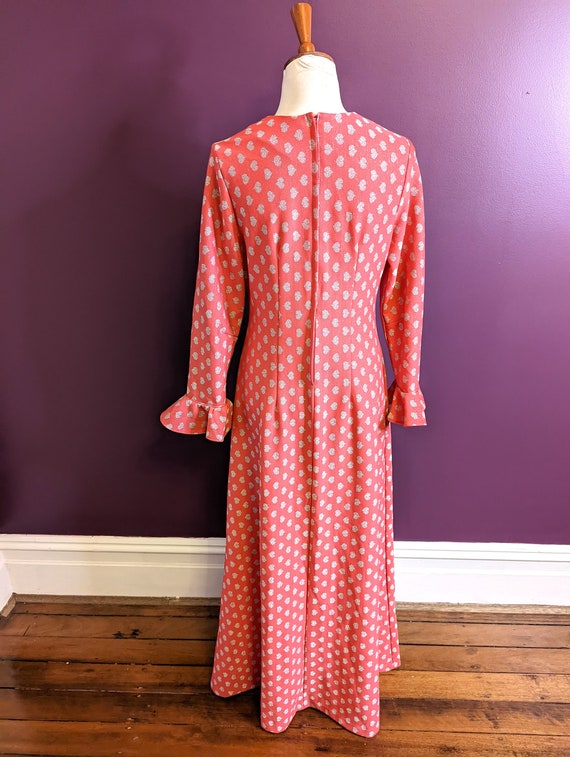 Vintage 1960s Pink Maxi Dress , 1960s Winter Maxi… - image 7