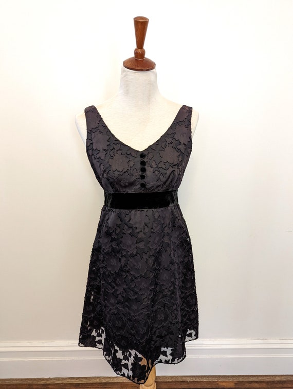 Vintage 1960s Babydoll Dress , 1960s little black… - image 2