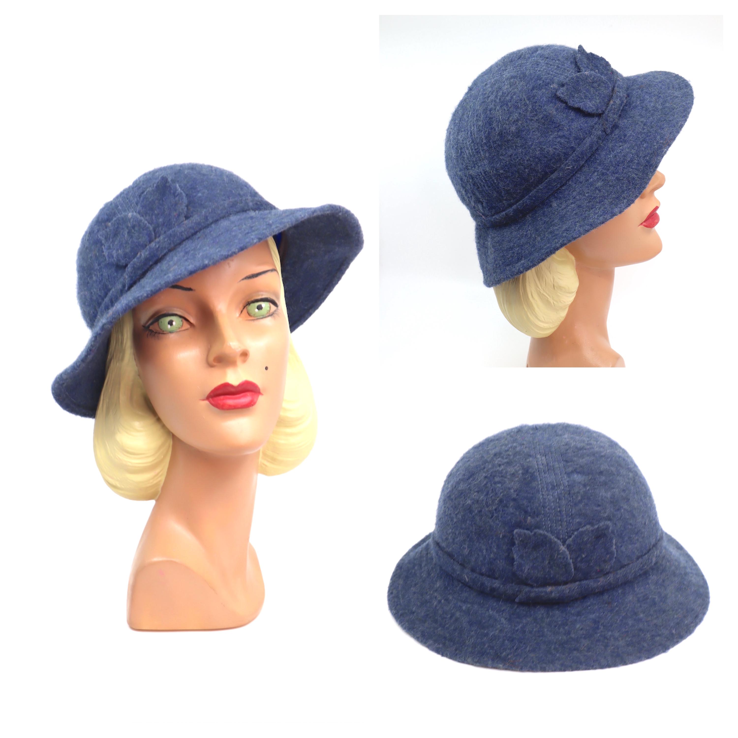 VNTG 60’s Mid Century Cloche Union Made Wool Hat Cloche 1950s 100% Wool Vintage Hats for Women for sale | eBay main image 4