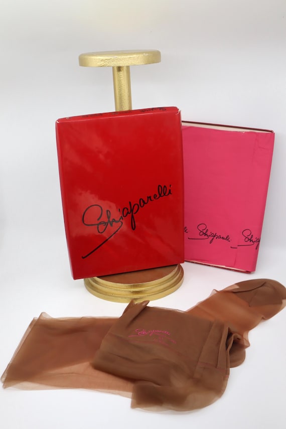 Vintage Schiaparelli 1950s 1960s seamless nylon stock… - Gem