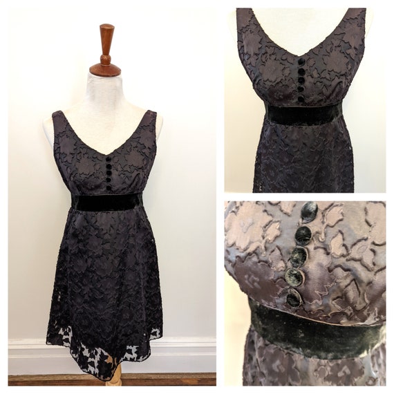 Vintage 1960s Babydoll Dress , 1960s little black… - image 1