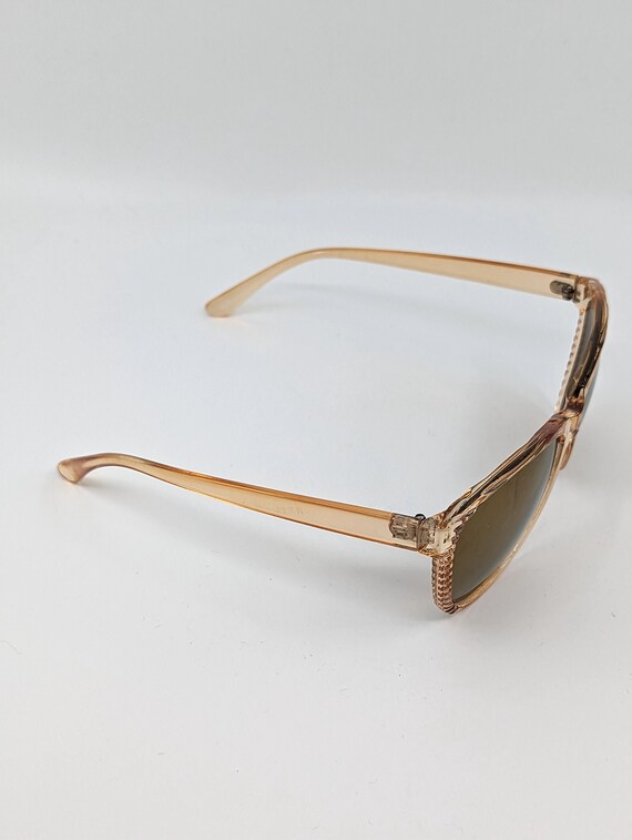 Vintage 1980s Peach Sunglasses, 80s Transparent P… - image 9