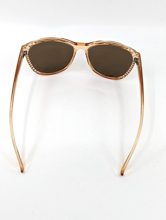 Vintage 1980s Peach Sunglasses, 80s Transparent P… - image 10