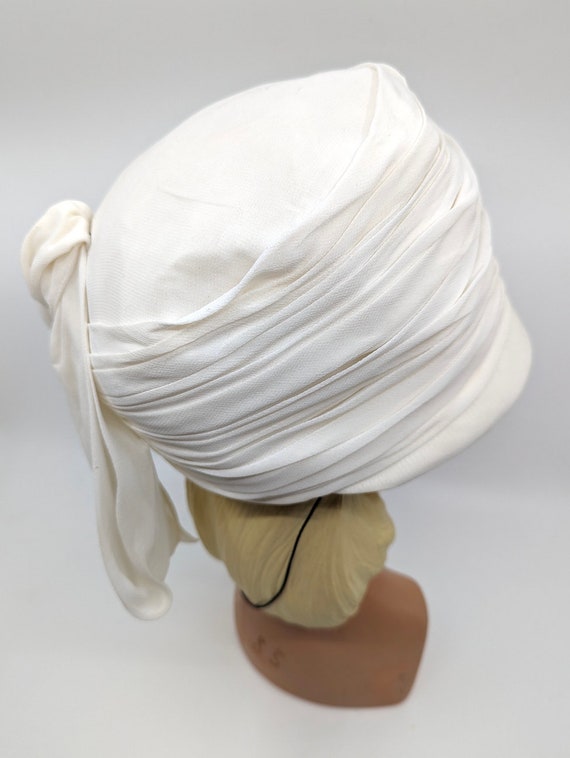 Vintage 50s 60s Hat ,1960s Riding Hat  ,60s White… - image 7