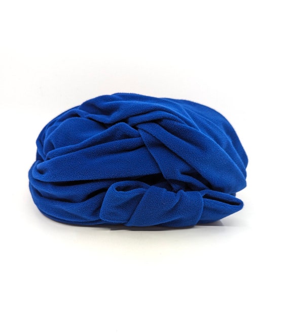 Vintage 1950s Velvet Hat , 50s Blue Velvet Hat, V… - image 10