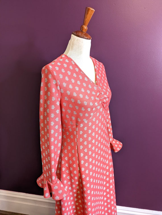 Vintage 1960s Pink Maxi Dress , 1960s Winter Maxi… - image 3