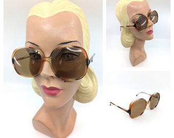 Vintage 1970's Sunglasses , 70s Oversized Sunglasses, 70s Boho Sunnies, Retro Sunglasses