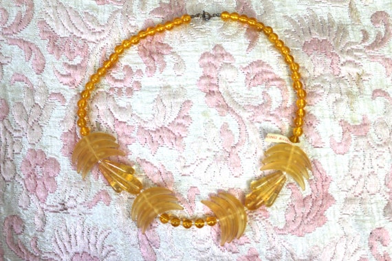 Vintage 1940s Yellow Charm Celluloid Lucite Art De