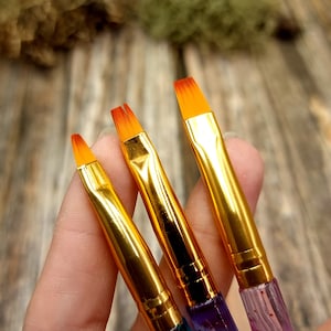 3 Square Flat Brushes For Painting And Polymer Clay