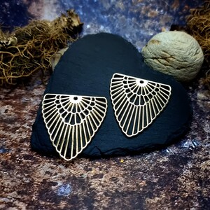 Earrings Metal Findings Golden Color "feather