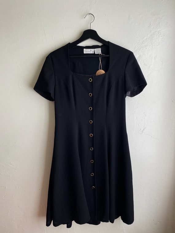 90s Vintage Black Skater Baby Doll Dress