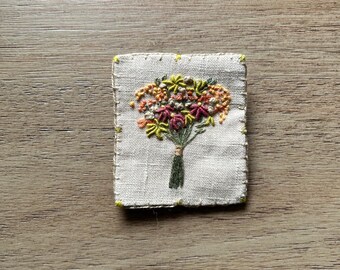 Pretty Floral  Bouquet pin  - original - OOAK