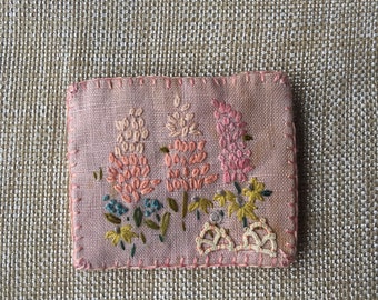Pink Blooms Pin - original - OOAK