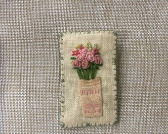 Pretty in Pink - original - OOAK - brooch