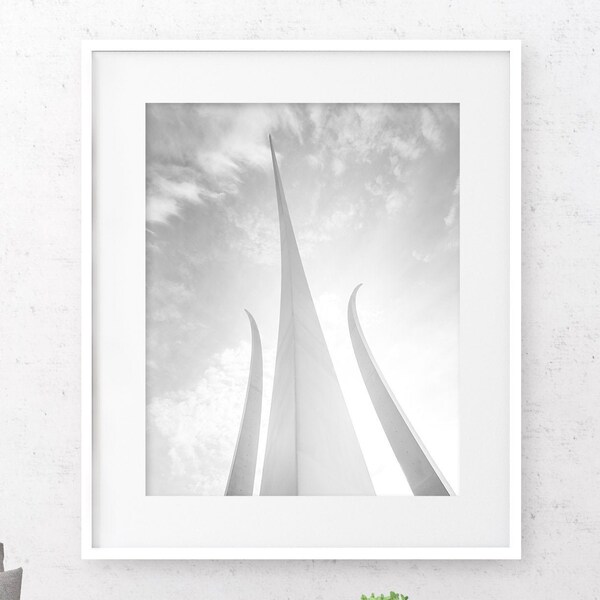 Air Force Memorial Wall Art, Washington DC Print, Washington Photography, DC Wall Decor, DC Skyline, Air Force Print, Air Force Poster