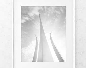 Air Force Memorial Wall Art, Washington DC Print, Washington Photography, DC Wall Decor, DC Skyline, Air Force Print, Air Force Poster