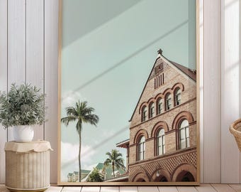 Key West Art, Florida Print, Custom House, Architectural Decor, Key West Print (unframed photography)
