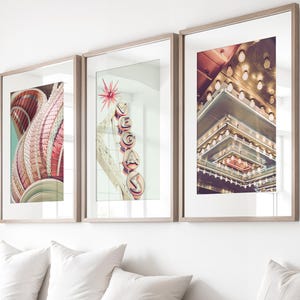 Las Vegas Art - Unframed Photography Print Set of 3 | Las Vegas Artwork, Vintage Vegas Neon Signs, Abstract Vegas Artwork | Many Sizes